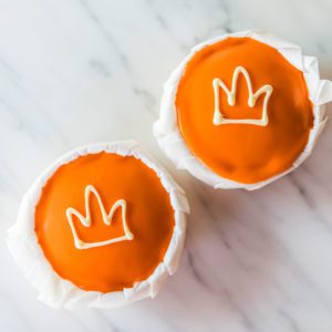 Oranje mini-taartjes Koningsdag